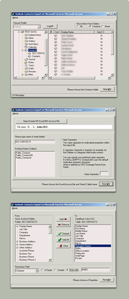 IMI Contacts Exporter