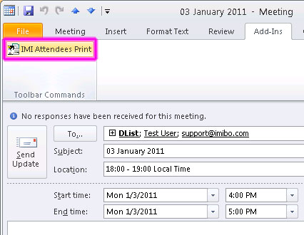 Open selected Appointment.
