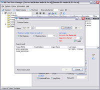 You can "fast find" user by "Name" or "Last Logon" date.